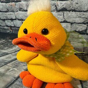 Vintage 1999 Just Friends Yellow Easter Duck - Quacks - Works Great!